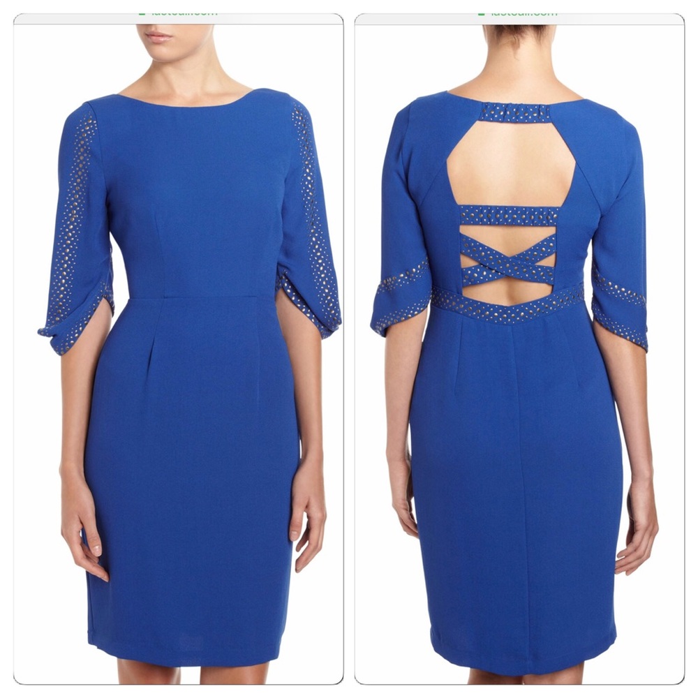 NWT, BCBG Maxazria Stunning Blue Studded Dress!
